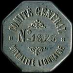 Jeton Comit� G�n�ral - Mutualit� Lyonnaise - Bain simple n� 1925 - Lyon (69000 - Rh�ne) - avers