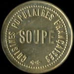 Jeton Cuisines Populaires Fran�aises - Soupe - 10 centimes - Lyon (69000 - Rh�ne) - avers