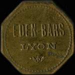 Jeton Eden-Bars - 15 centimes - Lyon (69000 - Rh�ne) - avers