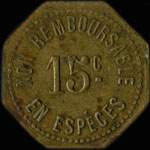 Jeton Eden-Bars - 15 centimes - Lyon (69000 - Rh�ne) - revers