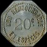 Jeton Eden-Bars - 20 centimes - Lyon (69000 - Rh�ne) - revers