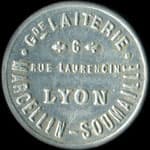 Jeton Grande Laiterie Marcellin&nbsp;Soumaille - 6 Rue Laurencin - 5 centimes - Lyon (69000 - Rh�ne) - avers