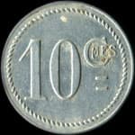 Jeton Grande Laiterie Marcellin&nbsp;Soumaille - 6 Rue Laurencin - 10 centimes - Lyon (69000 - Rh�ne) - revers