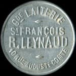 Jeton Grande Laiterie St-Fran�ois R.&nbsp;Leynaud - 10 Rue Auguste Comte - 10 centimes - Lyon (69000 - Rh�ne) - avers