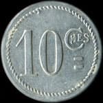 Jeton Grande Laiterie St-Fran�ois R.&nbsp;Leynaud - 10 Rue Auguste Comte - 10 centimes - Lyon (69000 - Rh�ne) - revers