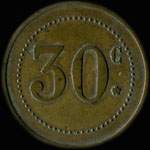 Jeton Jean & Blondau - Rive Droite - 30 centimes - Lyon (69000 - Rh�ne) - revers