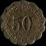 Jeton Le Jeton Populaire - Soci�t� Fran�aise - 50 centimes / 2 &frac12; centimes - Lyon (69000 - Rh�ne) - avers