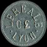 Jeton Ler�ale - 20 centimes sur 30 - Lyon (69000 - Rh�ne) - avers