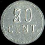 Jeton Ler�ale - 50 centimes sur 20 centimes - Lyon (69000 - Rh�ne) - revers