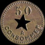 Jeton Monopole - Lyon - 50 centimes � consommer - Lyon (69000 - Rh�ne) - revers