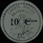 Jeton P'tit Carrousel 1900 - Parc de la T�te d'Or - 1 tour - Lyon (69000 - Rh�ne) - revers
