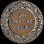Jeton Bon pour une Chaise - Paroisse de Notre-Dame-Saint-Vincent - Lyon (69000 - Rh�ne) - revers