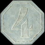 Jeton Au Phonographe Garanti - 28 Rue Victor Hugo - 1 Rue d'Auvergne - 4 francs - Lyon (69000 - Rh�ne) - revers