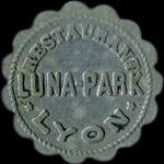 Jeton Restaurant Luna-Park - 5 francs - Lyon (69000 - Rh�ne) - avers