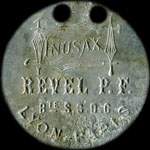 Jeton Revel P.F. - Inusax - S�rie 8 - 22 francs - Lyon (69000 - Rh�ne) - avers