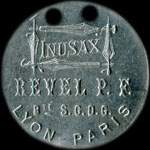 Jeton Revel P.F. - Inusax - S�rie 4 - 7,50 francs - Lyon (69000 - Rh�ne) - avers