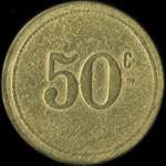 Jeton Soci�t� Caf� Restaurant La Paix - 50 centimes - Lyon (69000 - Rh�ne) - revers