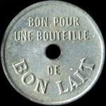 Jeton Soci�t� Laiti�re Moderne - Bon pour une bouteille de bon lait - Lyon (69000 - Rh�ne) - revers