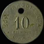 Jeton Soie Rhodiaseta - 10 matteaux - Lyon (69000 - Rh�ne) - avers