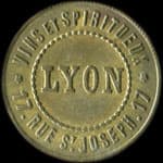 Jeton Vins et Spiritueux - 17, Rue St-Joseph - Sans valeur indiqu�e - Lyon (69000 - Rh�ne) - avers