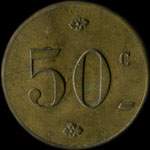 Jeton de 50 centimes �mis par la Cantine Vernaz (134e R.I.) � M�con (71000 - Sa�ne-et-Loire) - revers