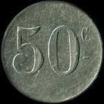 Jeton de n�cessit� de 50 centimes �mis en 1937 par Jeanne d'Arc - Soci�t� Coop�rative de Macornay - 1900 - Macornay (39570 - Jura) - revers
