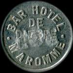 Jeton de 50 centimes �mis par le Bar H�tel de Dieppe - Maromme (76150 - Seine-Maritime) - avers