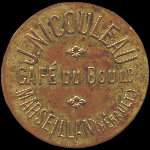 Jeton de 25 centimes �mis par le Caf� du Boulevard - J.Nicouleau � Marseillan (34340 - H�rault) - avers