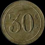 Jeton de 30 centimes émis par le Buffet & Bar de la Boucle à Marseille (13000 - Bouches-du-Rhône) - revers