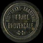 Jeton de 1,25 franc émis par le Restaurant-Brasserie Ferme Provençale à Marseille (13000 - Bouches-du-Rhône) - avers