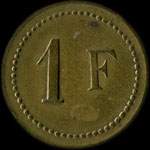 Jeton de 1 franc émis par M. Lombart et Cie à Marseille (13000 - Bouches-du-Rhône) - revers