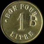 Jeton de 1 litre avec surfrappe B �mis par le Brasserie Le Ph�nix - La Valentine � Marseille (13000 - Bouches-du-Rh�ne) - revers