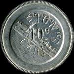 Jeton de 10 centimes émis par Jeton Carles à Marseille (13000 - Bouches-du-Rhône) - revers