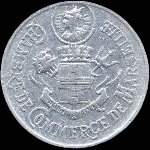 Jeton de 10 centimes 1916 (avers sans triangle et triangle + J.Guérin au revers) émis par la Chambre de Commerce de Marseille (13000 - Bouches-du-Rhône) - avers