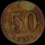 Jeton de 50 centimes émis par la Coopérative La Douanière à Marseille (13000 - Bouches-du-Rhône) - revers