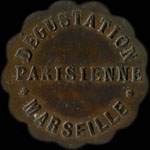 jeton de nécessité de 25 centimes émis par la Dégustation parisienne à Marseille (13000 - Bouches-du-Rhône)- avers