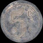 Jeton de 5 francs émis par la Dégustation des Allées à Marseille (13000 - Bouches-du-Rhône) - revers