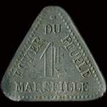 Jeton de 1 franc émis par le Foyer du Peuple à Marseille (13000 - Bouches-du-Rhône) - avers