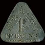 Jeton de 1 franc émis par le Foyer du Peuple à Marseille (13000 - Bouches-du-Rhône) - revers