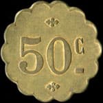 Jeton de 50 centimes �mis par le Grand Caf� de Noailles � Marseille (13000 - Bouches-du-Rh�ne) - revers