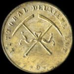 Jeton de 50 centimes avec O � l'avers �mis par Littoral Deuxi�me Lot � Marseille (13000 - Bouches-du-Rh�ne) - avers