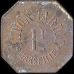 Jeton de 1 franc émis par Livon-Tardif à Marseille (13000 - Bouches-du-Rhône) - avers