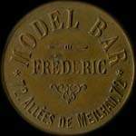 Jeton de 10 centimes émis par Model Bar - FREDERIC - 72, Allées de Meilhan à Marseille (13000 - Bouches-du-Rhône) - avers