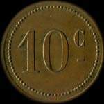 Jeton de 10 centimes émis par Model Bar - FREDERIC - 72, Allées de Meilhan à Marseille (13000 - Bouches-du-Rhône) - revers