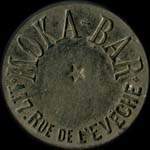 Jeton de 10 centimes émis par Moka-Bar - 117, Rue de l'Evéché à Marseille (13000 - Bouches-du-Rhône) - avers