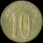 Jeton de 10 centimes �mis par Moka-Bar - 117, Rue de l'Ev�ch� � Marseille (13000 - Bouches-du-Rh�ne) - revers