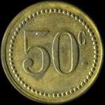 Jeton de 50 centimes émis par le Palace Prado Plage à Marseille (13000 - Bouches-du-Rhône) - revers