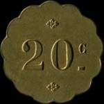 Jeton de 20 centimes émis par Sans Pareil Bar à Marseille (13000 - Bouches-du-Rhône) - revers