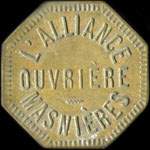 Jeton Bon pour 2 kg de pain �mis par L'Alliance Ouvri�re de Masni�res (59241 - Nord) - avers