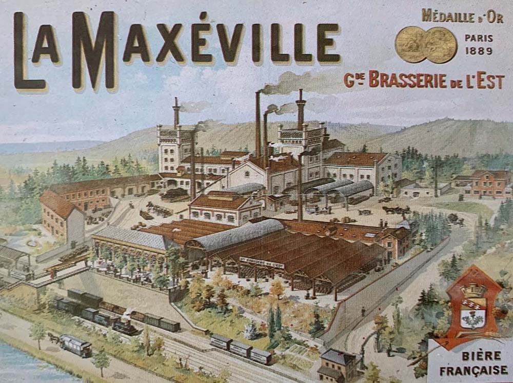 La Max�ville - Bi�re Fran�aise - Grande Brasserie de l'Est - M�daille d'or Paris 1889 - Maxeville (54320 - Meurthe-et-Moselle)